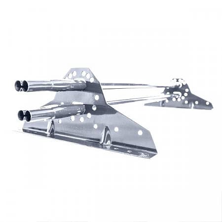 Снегозадержатель Grand Line (Гранд Лайн), трубчатый универсальный для металлочерепицы и мягкой кровли 1.0 м, цвет RAL 7004 (серый)