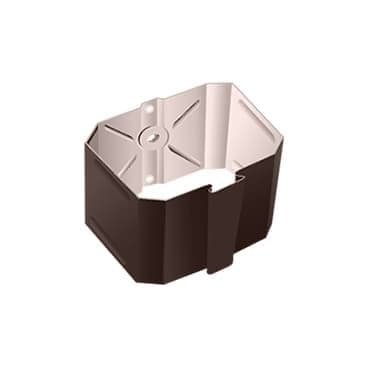 Держатель трубы на кирпич 76х102 мм Металл Профиль Бюджет, PE, цвет темно-коричневый (RR32)