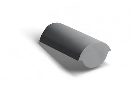 Конечная коньковая черепица Kriastak, серый неокрашенный