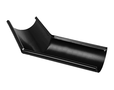 Угол желоба внутренний 135° D125 Металл Профиль Foramina (Престиж), цвет черный (RAL 9005)