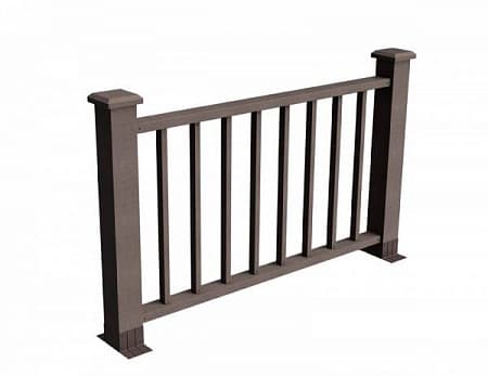Секция ограждения Альма 1500 GRINDERDECO скрытые крепежи, 1620х1095 мм, венге
