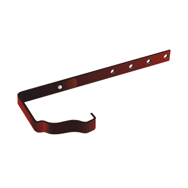 Держатель желоба 120х86 мм Металл Профиль Бюджет, PE, 4 мм, цвет красное вино (RAL 3005)