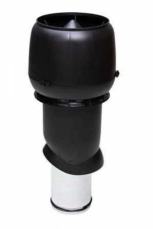 Изолированный вентиляционный выход Vilpe (Вилпе) 160/225/500 с колпаком, высотой 500 мм, чёрный