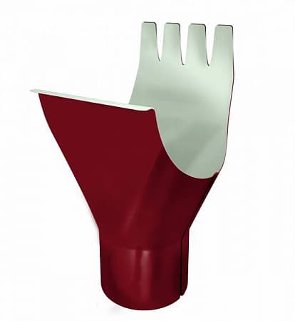 Воронка желоба полукруглая Optima Grand Line, покрытие PE, RAL 3005 красное вино