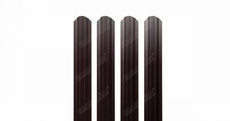 Штакетник металлический Grand Line (Гранд Лайн), прямоугольный фигурный, PE 0.45, цвет RAL 8017 (коричневый)