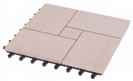 Садовый паркет Люкс 7 GRINDERDECO ДПК, 300x300 мм, выбеленный дуб, упаковка 10 шт.