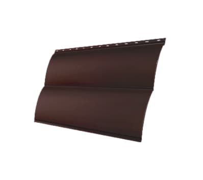 Металлический сайдинг Гранд Лайн / Grand Line профиль Блок-хаус, Quarzit Pro Matt 0.5, цвет Ral 8017 (шоколад)