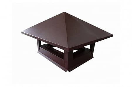 Дымник на трубу (колпак) Grand Line 520х390 мм, 0.5 Quarzit lite, RAL 8017 (шоколад)