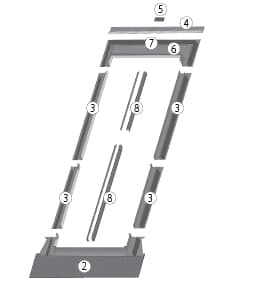 Оклад EHN-AT/G Thermo Fakro / Факро для окна-балкона, размер 94х255