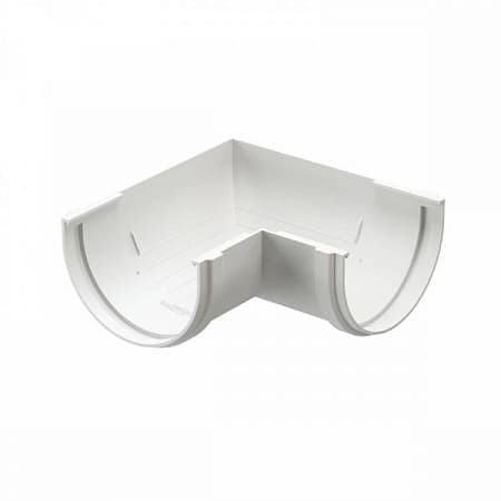 Угловой элемент 90°, D120 мм Деке Премиум / Docke Premium, цвет пломбир (Ral 9003)