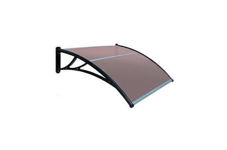 Усиленные защитные козырьки STOPrain Fakro из поликарбоната, 153,5x107x31, бронзовый, кронштейн черный