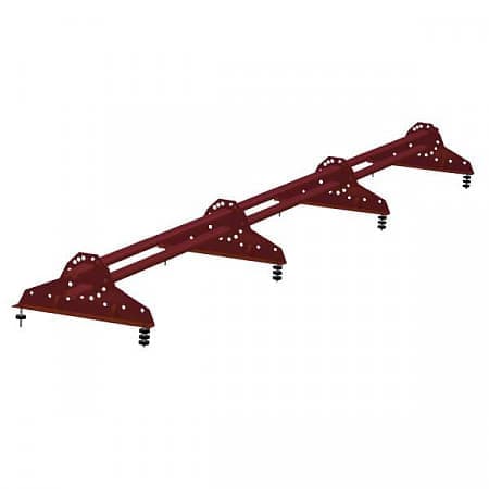 Снегозадержатель Grand Line (Гранд Лайн), трубчатый универсальный для металлочерепицы и мягкой кровли 3.0 м, цвет RAL 3005 (красный)