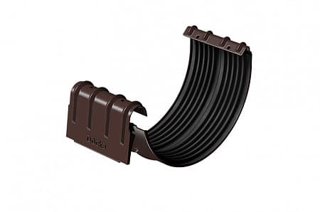 Соединитель желобов с замком Docke STAL PREMIUM D125, RAL 8019 шоколад