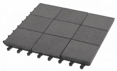 Садовый паркет Люкс 12 GRINDERDECO ДПК, 300x300 мм, серый базальт, упаковка 10 шт.