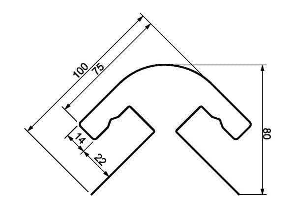 Планка радиусная Grand Line, ванильный, 3000 мм