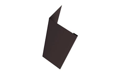 Нащельник 25х35 жалюзи (для калиток и ворот) Grand Line Milan,Tokyo, 0,5 GreenCoat Pural, 1.68 м, RR 32 темно-коричневый (RAL 8019 серо-коричневый)