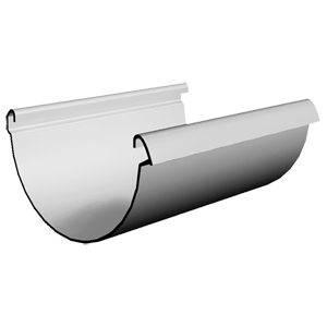 Желоб водосточный 3,0 м Docke LUX, цвет пломбир (RAL 9003)