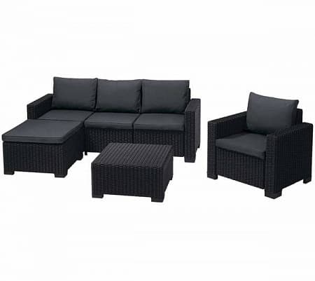 Угловой комплект мебели Moorea set unity Allibert (Аллиберт), цвет графит