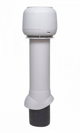 Изолированный вентиляционный выход Vilpe (Вилпе) 125/160/700 с колпаком, высотой 700 мм, светло-серый