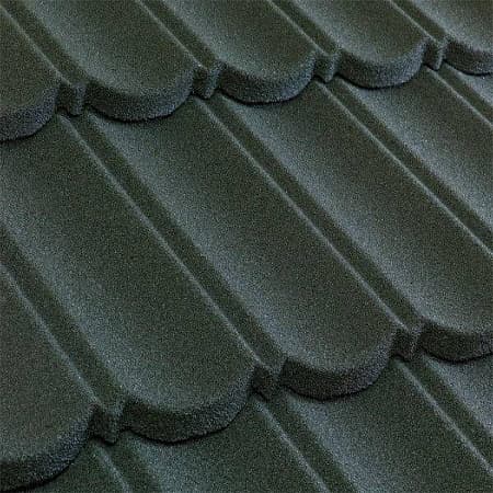 Композитная черепица Метротайл (Metrotile) серия MetroBond, цвет темно-зеленый, 1330х410 мм