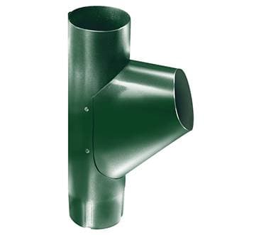 Тройник водосточной трубы Grand Line 90 мм, зеленый RAL 6005