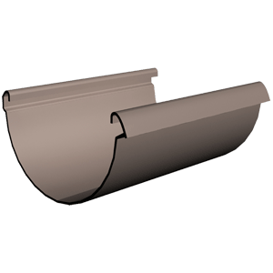 Желоб водосточный 3,0 м Docke LUX, цвет шоколад (Ral 8019)