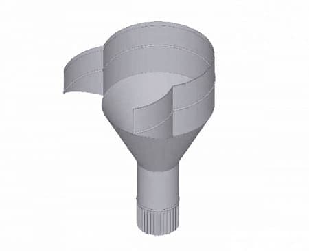 Воронка открытая D120 мм, Zn + порошк.покраска, цвет RAL 7004 (сигнально-серый)
