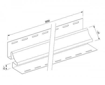 Внутренний угол Vox Unicolor, белый, 3050 мм