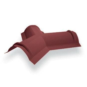 Тройник Y-образный для полукруглого конька малого Grand Line (Гранд Лайн), покрытие Quarzit 0.5, цвета по каталогу RAL и RR