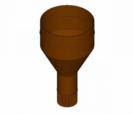 Воронка закрытая с проволокой D90 мм, Zn + порошк.покраска, цвет RAL 8017 (шоколад)