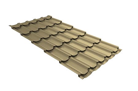 Волновой профиль Grand Line Kvinta plus, 0,45 PE, Zn 100, RAL 1014 слоновая кость