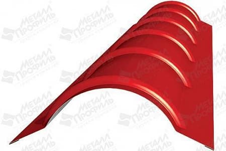 Планка конька круглого Металл Профиль, Pe 0.45, 110х110х2000 мм, цвета по каталогу RAL и RR