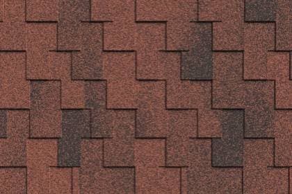 Гибкая черепица Icopal (Икопал) Claro Antik, цвет Кирпично-красный