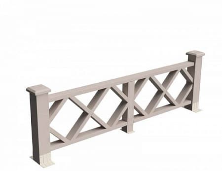 Секция ограждения Миллениум GRINDERDECO, 2104х715 мм, выбеленный дуб