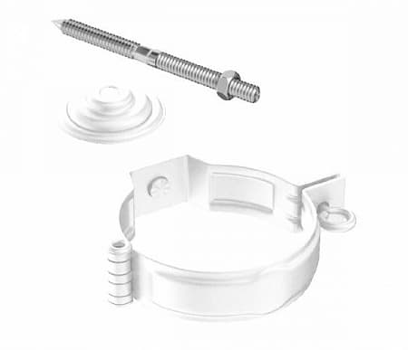 Декоративный хомут трубы под метиз (с комплектом крепления) D100 Aquasystem Pural, RR 20 мраморно-белый