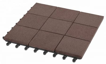 Садовый паркет Люкс 12 GRINDERDECO ДПК, 300x300 мм, шоколад, упаковка 10 шт.