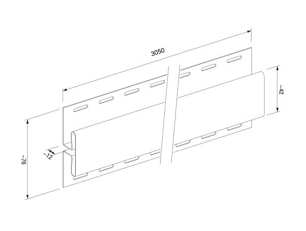 Соединительная планка Vox Nature, дуб мореный, 3050 мм