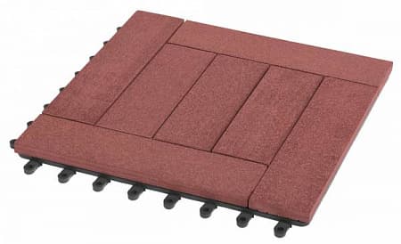 Садовый паркет Комфорт 6 GRINDERDECO ДПК, 300x300 мм, мербау, упаковка 10 шт.