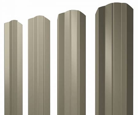 Штакетник металлический Grand Line (Гранд Лайн), М-образный фигурный, PE 0.45, цвет RAL 1015 (светлая слоновая кость)