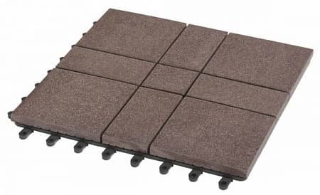 Садовый паркет Люкс 11 GRINDERDECO ДПК, 300x300 мм, венге, упаковка 10 шт.