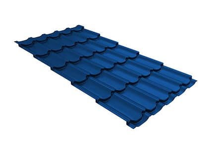 Волновой профиль Grand Line Kvinta plus, 0,45 PE, Zn 100, RAL 5005 сигнально-синий