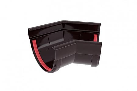 Угол желоба 135º универсальный ПВХ Grand Line 135 мм, RAL 8017 шоколад