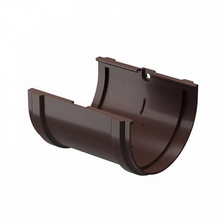 Соединитель желоба D120 мм Деке Премиум / Docke Premium, цвет шоколад (Ral 8019)