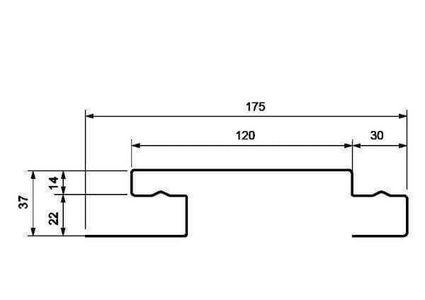 Планка (наличник) наборная Grand Line, бежевый, 3000 мм