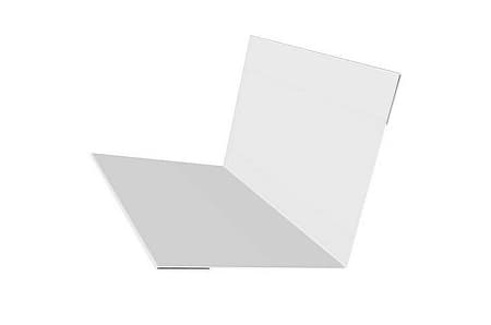 Угол внутренний простой, 100x100x3000 мм, RAL 9003 белый