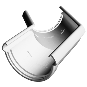 Угловой элемент 135° Docke LUX цвет пломбир (RAL 9003)