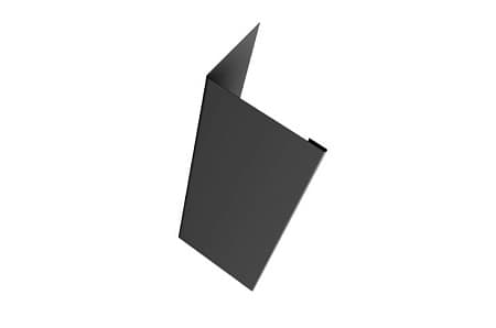 Нащельник 25х35 жалюзи (для калиток и ворот) Grand Line Milan,Tokyo, 0,5 PurPro Matt, 1.68 м, RAL 7024 мокрый асфальт