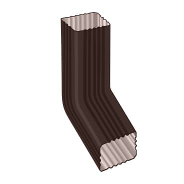 Колено трубы 60° 76х102 мм Металл Профиль Бюджет, PE, цвет темно-коричневый (RR32)