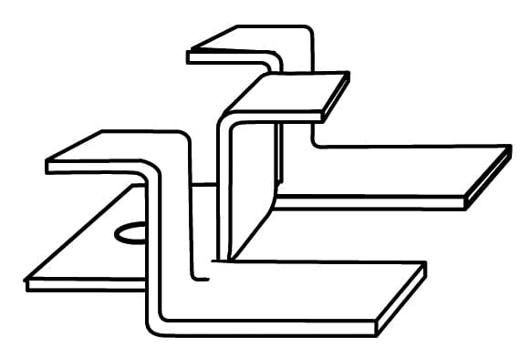 Клипса монтажная с саморезом GRINDERDECO, бесшовный монтаж, нерж. сталь, упаковка 50 шт.