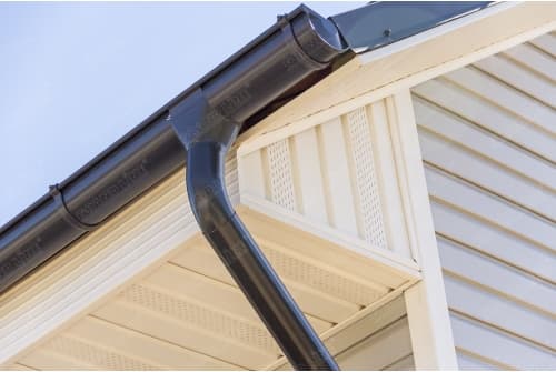 Угол желоба внутренний 90º Grand Line 125 мм, черный RAL 9005